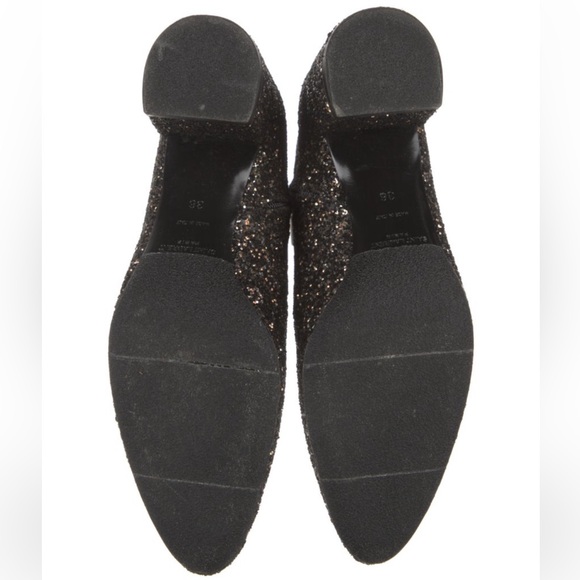 YSL glitter ankle Chelsea boots black gold size 6 - Picture 5 of 6
